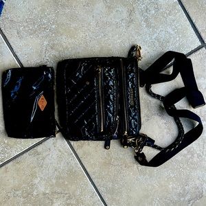 MZ Wallace Black Downtown Crosby Cross Body Handbag